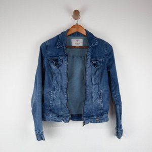 Guess Denim 80s Style Denim Jean Jacket Womens Medium Wash Zip Front Size Medium